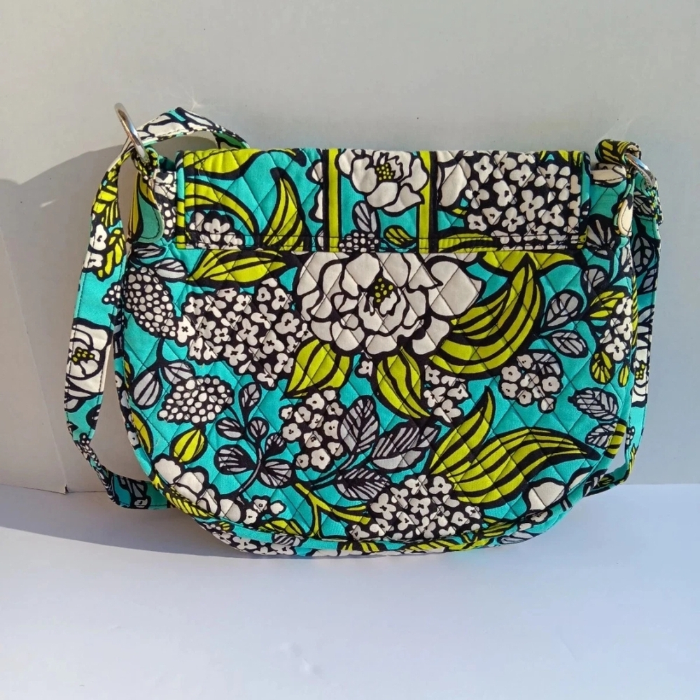 Vera Bradley Blue and Yellow Floral Shoulder Bag